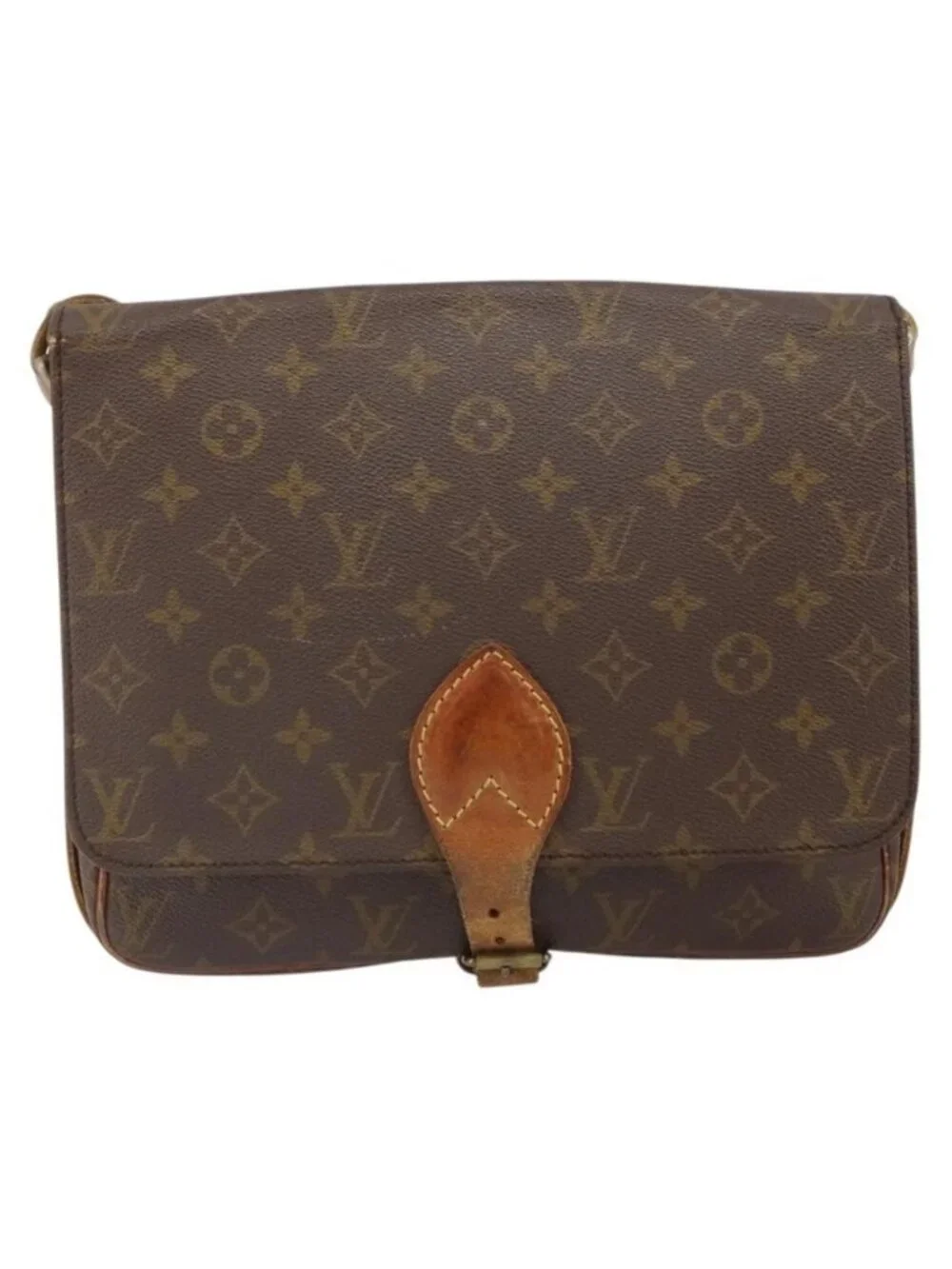Authentic LOUIS VUITTON Monogram Cartouchiere GM Shoulder Bag M51252 LV - Picture 5 of 16